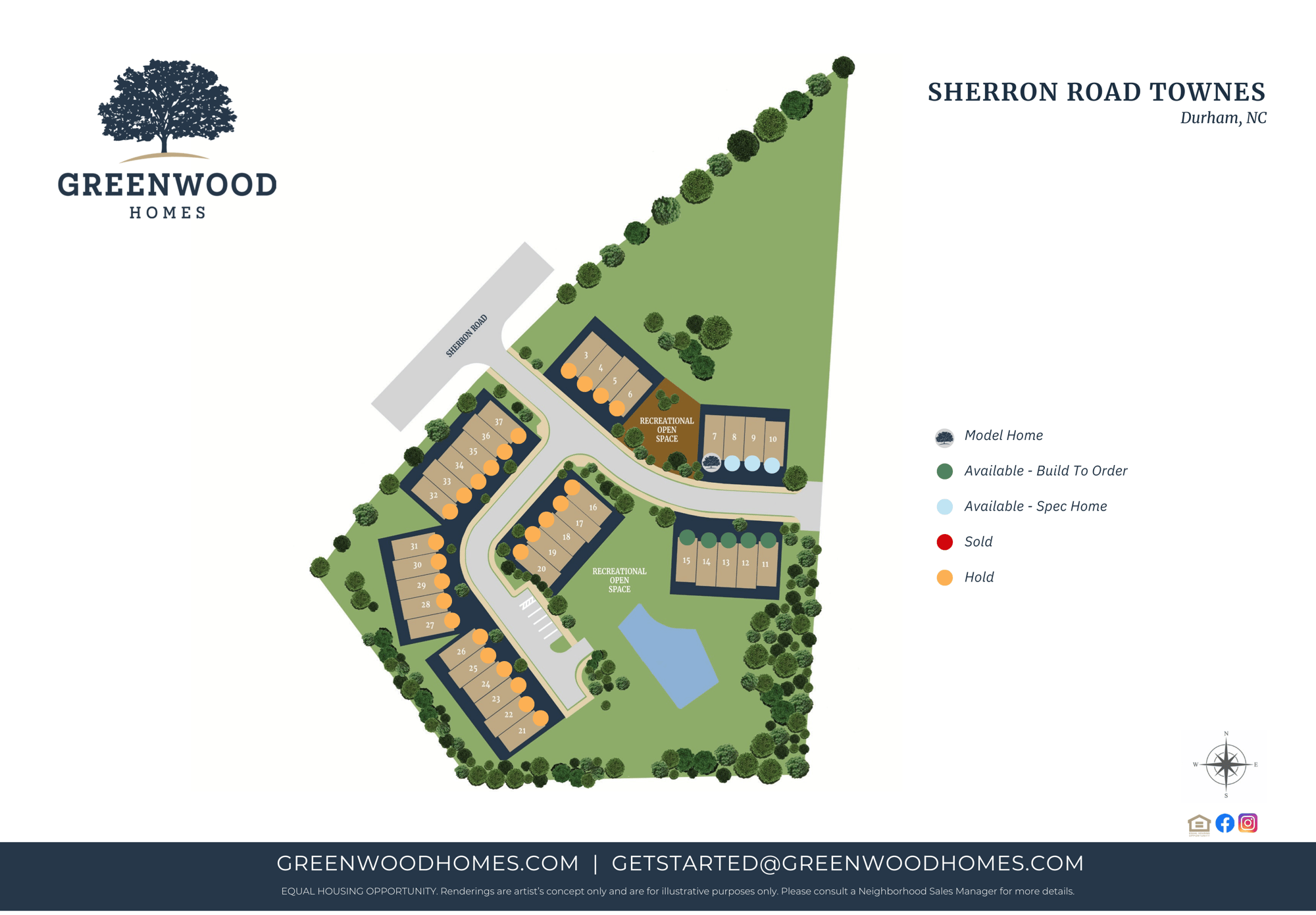 Sherron Road Townes Site Map